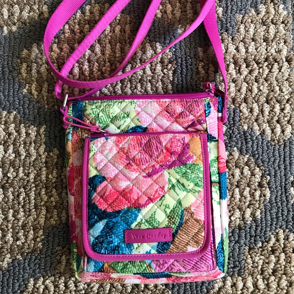 Vera Bradley Mini RFID Crossbody Purse- Superbloom